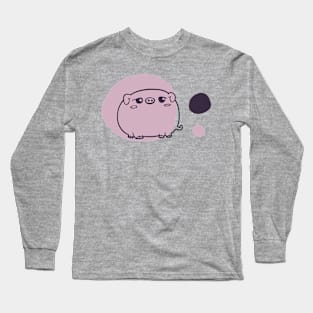 Cartoon Pink Piggy Long Sleeve T-Shirt